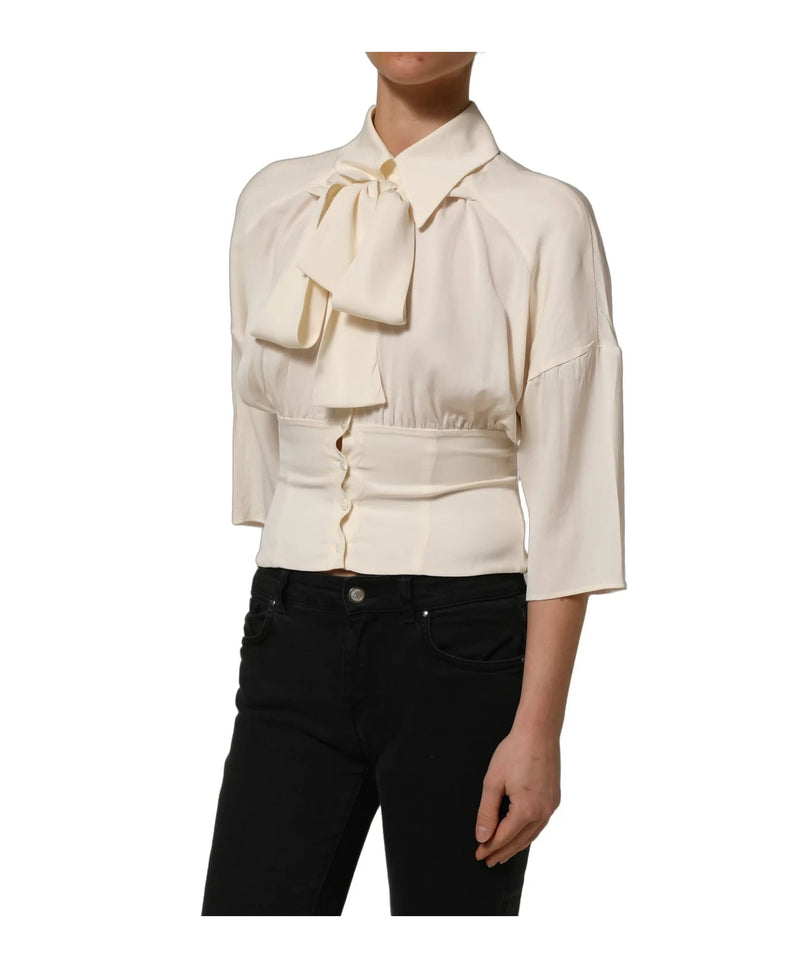 Dolce & Gabbana Blouse in white, Silk — view 5