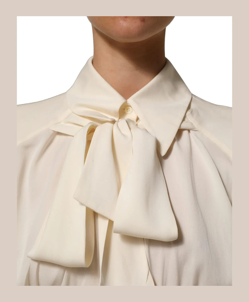 Dolce & Gabbana Blouse in white, Silk — view 6