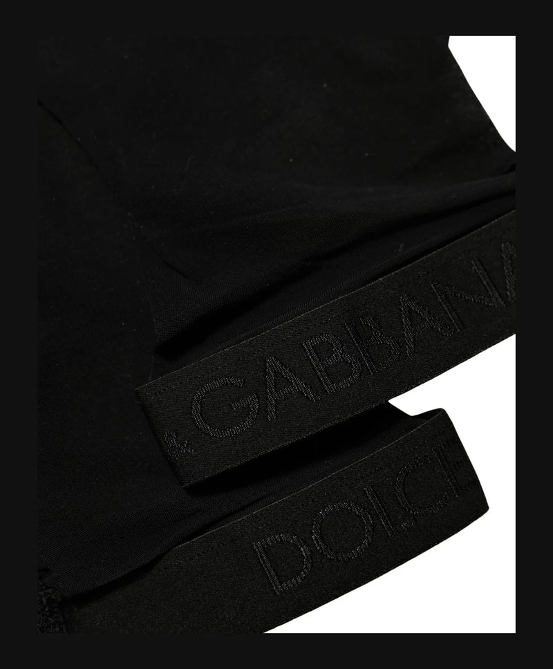 Dolce & Gabbana Crew Sock in black, Nylon — view 5