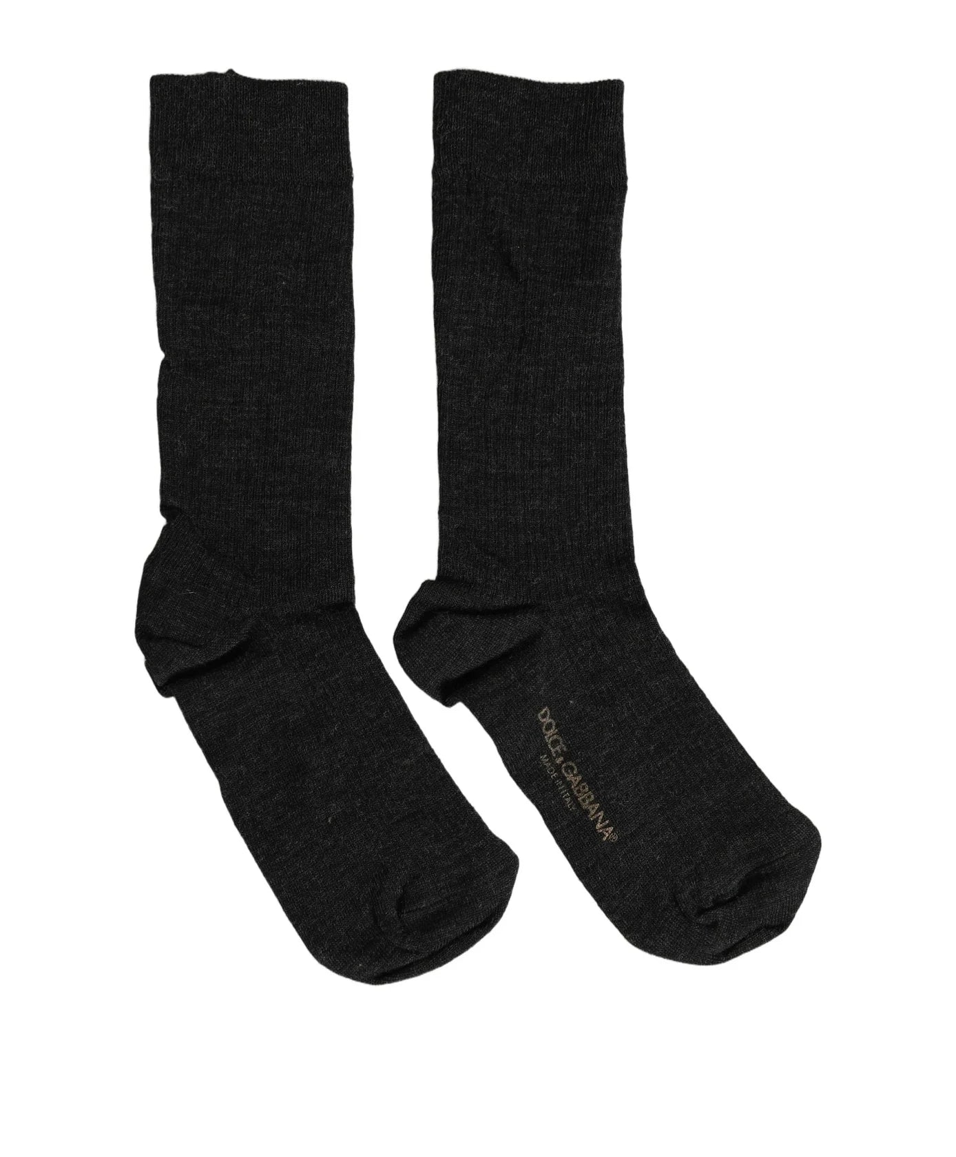 Dolce & Gabbana Crew Sock in black, Wool — view 2
