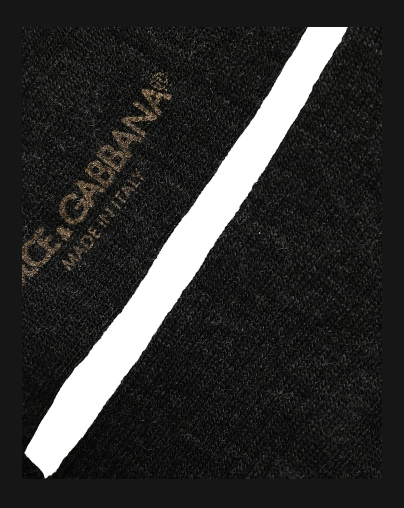 Dolce & Gabbana Crew Sock in black, Wool — view 5