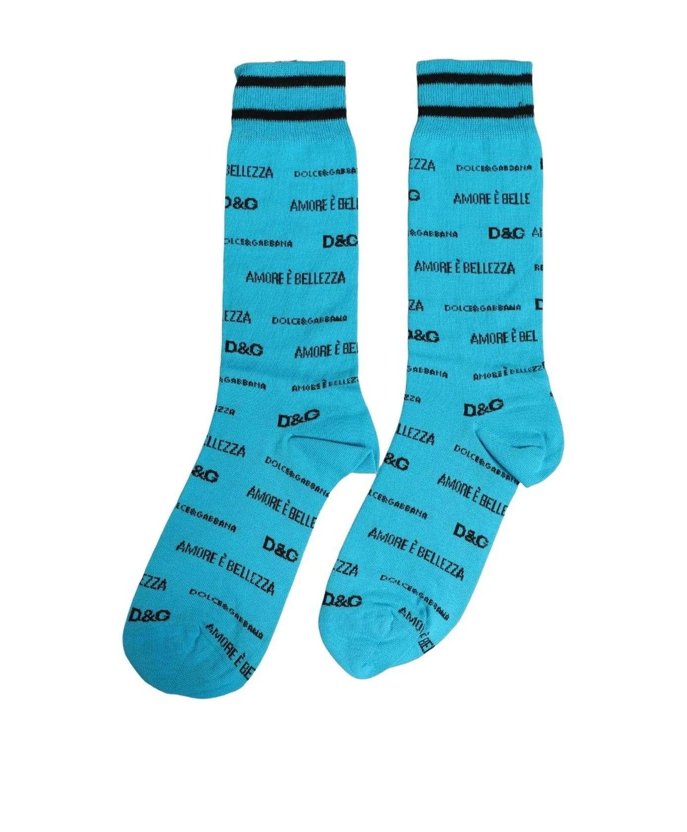 Dolce & Gabbana Crew Sock in blue, Cotton — view 2