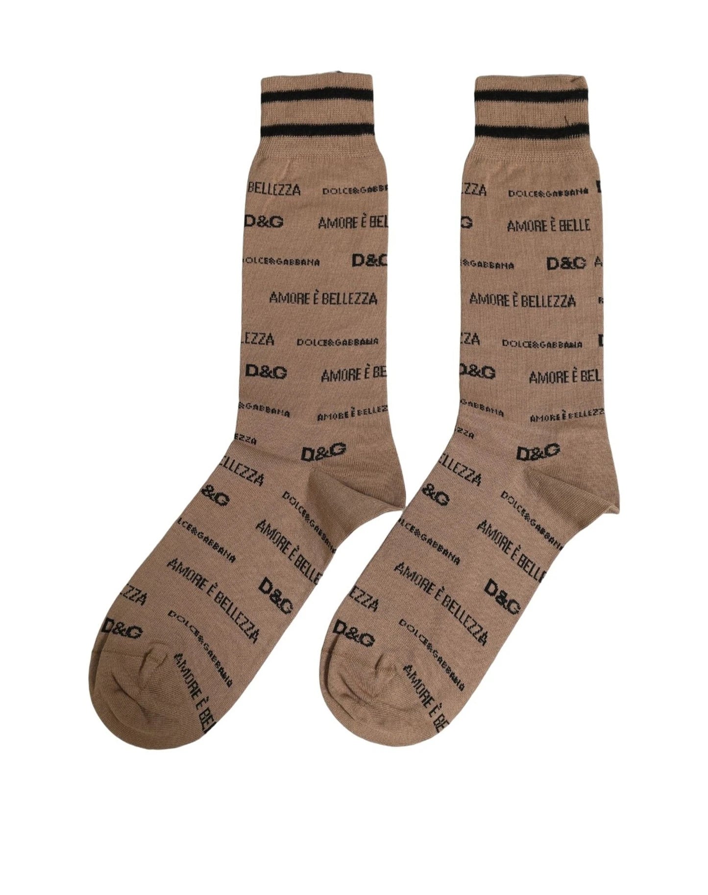 Dolce & Gabbana Crew Sock in brown, Cotton — view 2