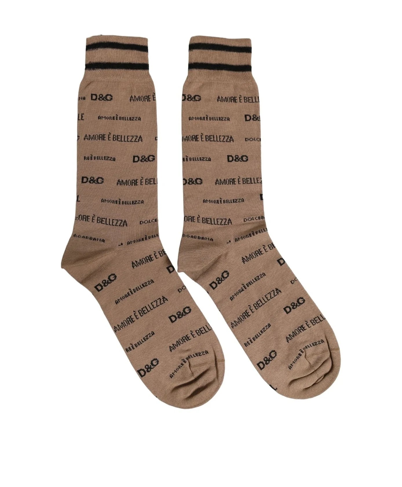 Dolce & Gabbana Crew Sock in brown, Cotton — view 3