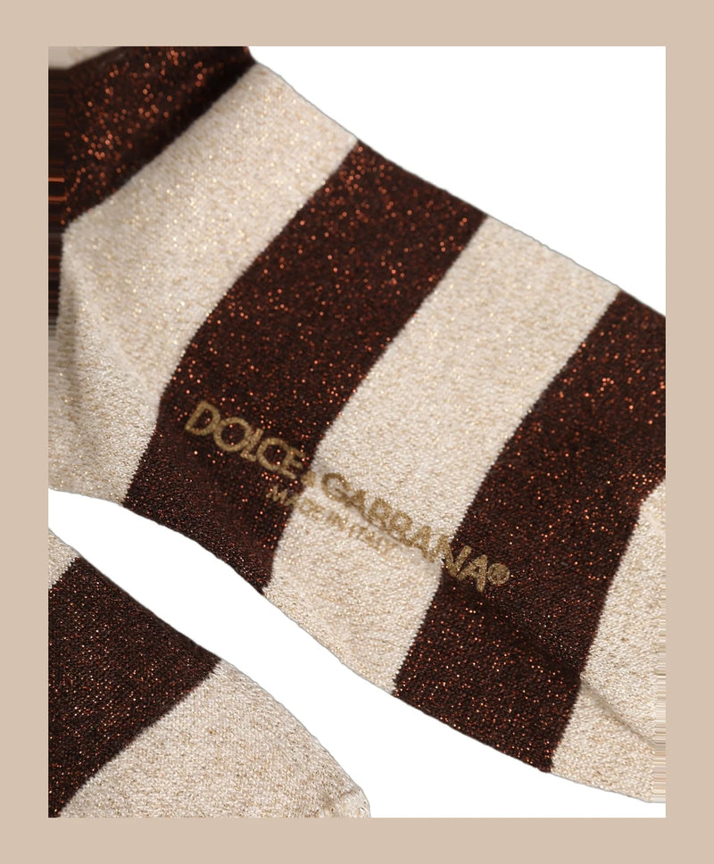Dolce & Gabbana Crew Sock in brown, Viscose