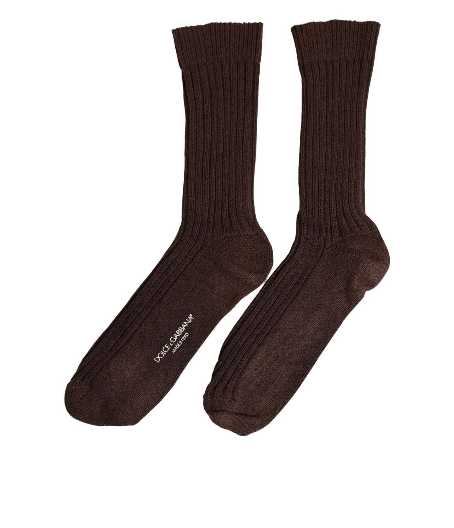Dolce & Gabbana Crew Sock in brown, Wool — view 3