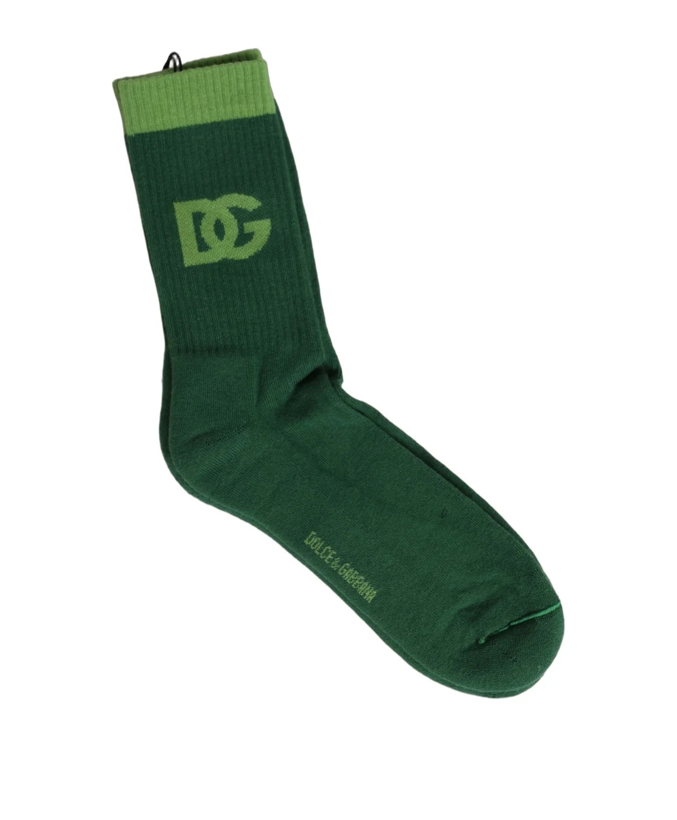Dolce & Gabbana Crew Sock in green, Cotton — view 4