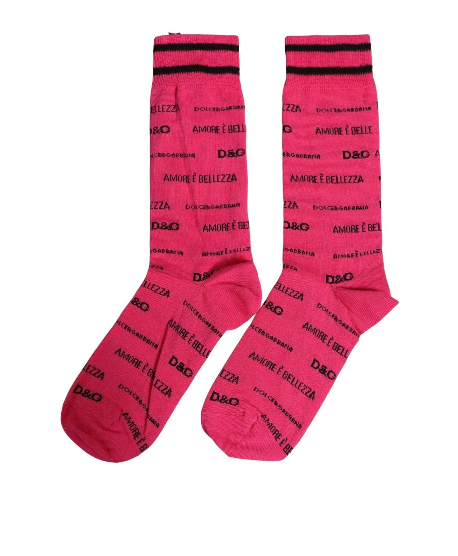 Dolce & Gabbana Crew Sock in pink, Cotton — view 2