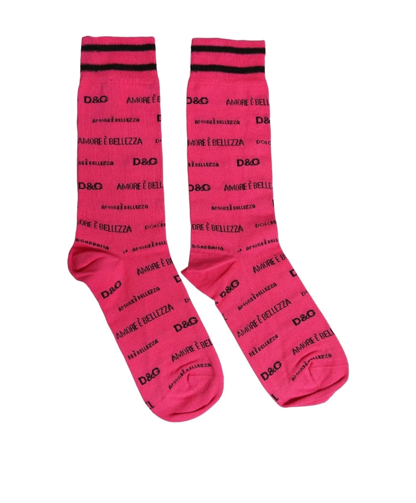 Dolce & Gabbana Crew Sock in pink, Cotton — view 4