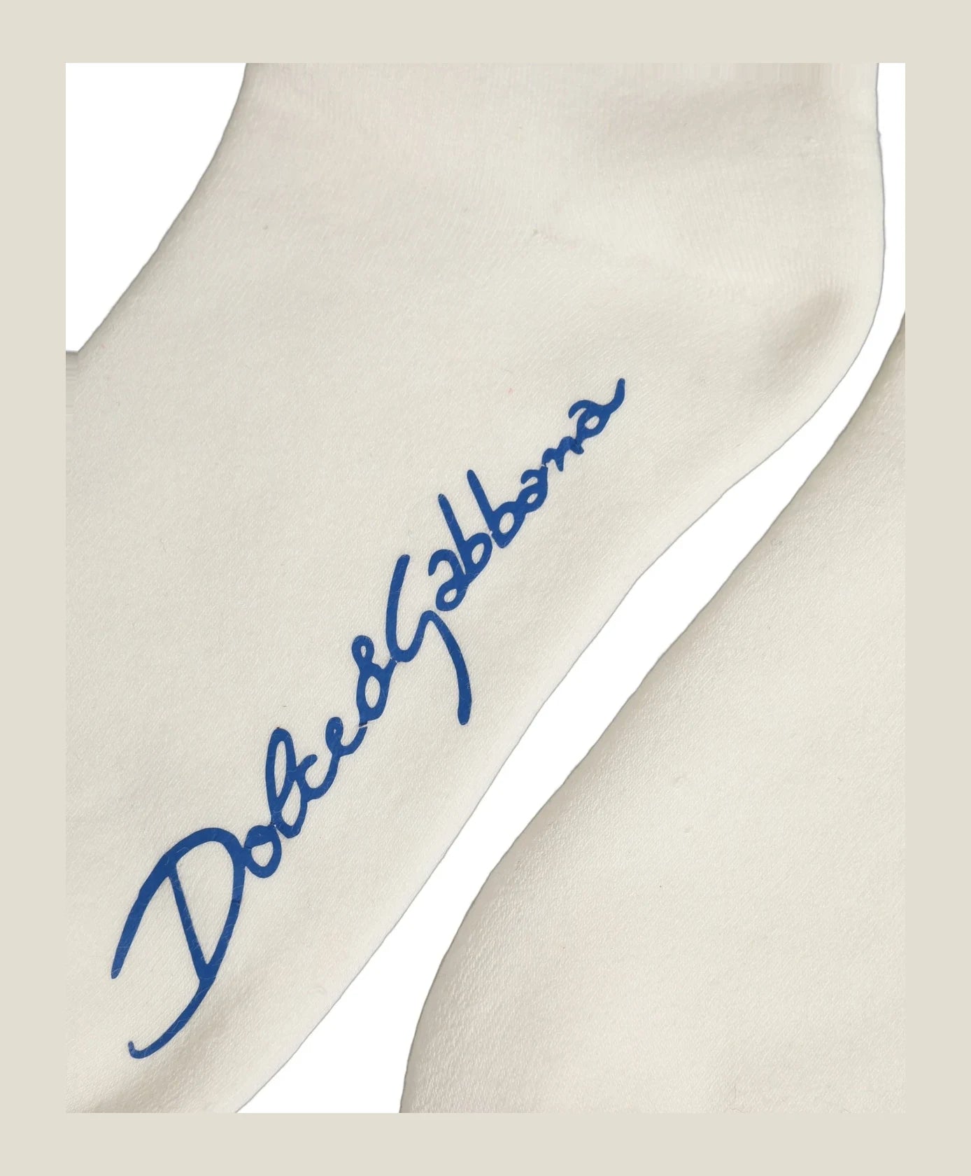 Dolce & Gabbana Crew Sock in white, Cotton — view 6
