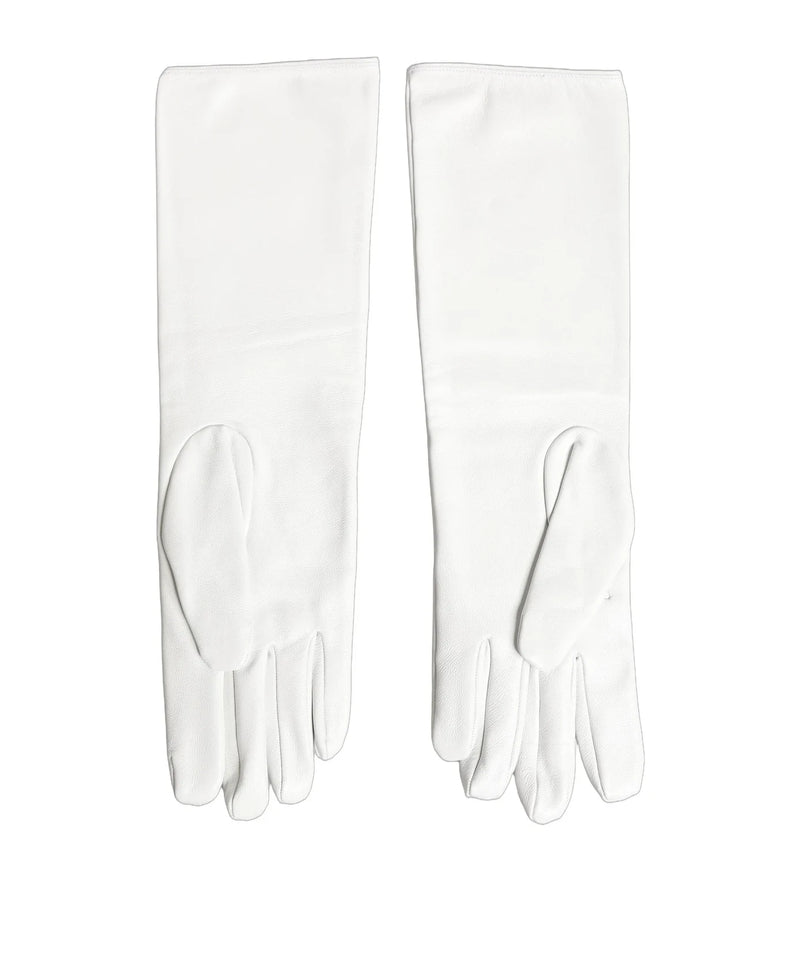Dolce & Gabbana Gloves & Mitten in white, Genuine Leather — view 2