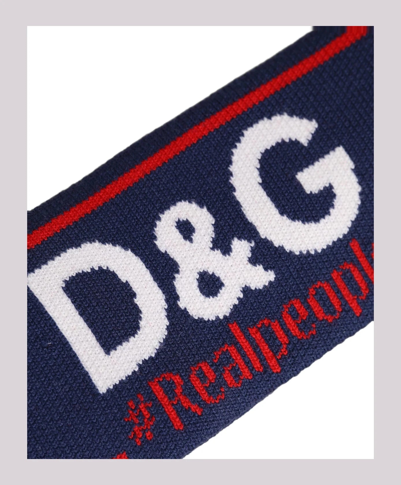 Dolce & Gabbana Headband in navy, Virgin Wool — view 5