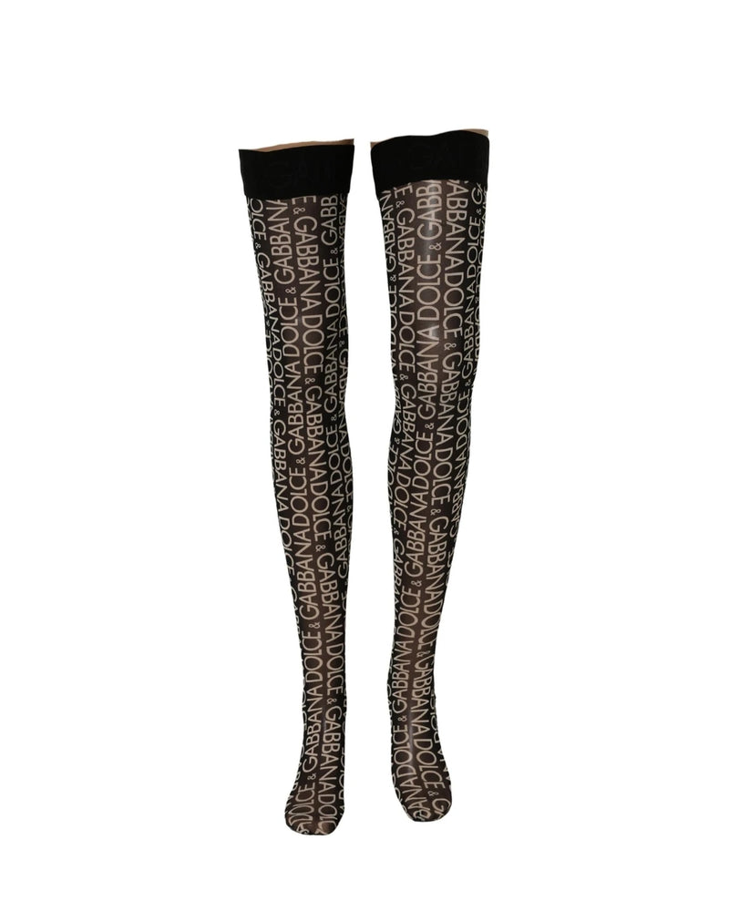 Dolce & Gabbana Hold Up Sock in black, Nylon — view 2