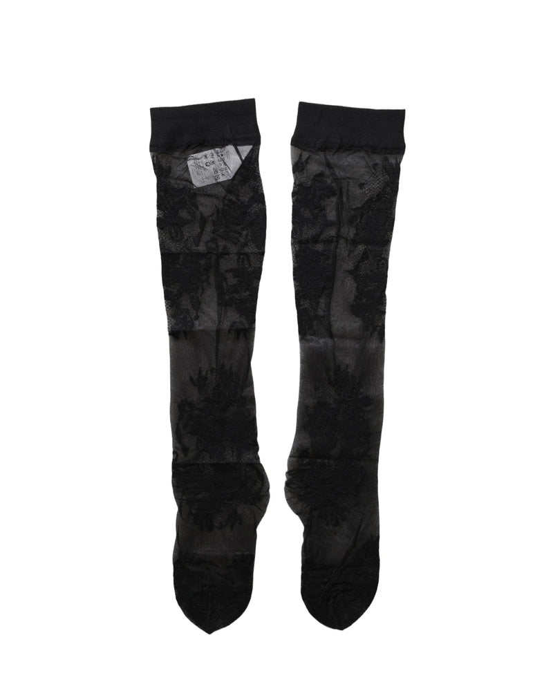 Dolce & Gabbana Hold Up Sock in black, Nylon — view 2