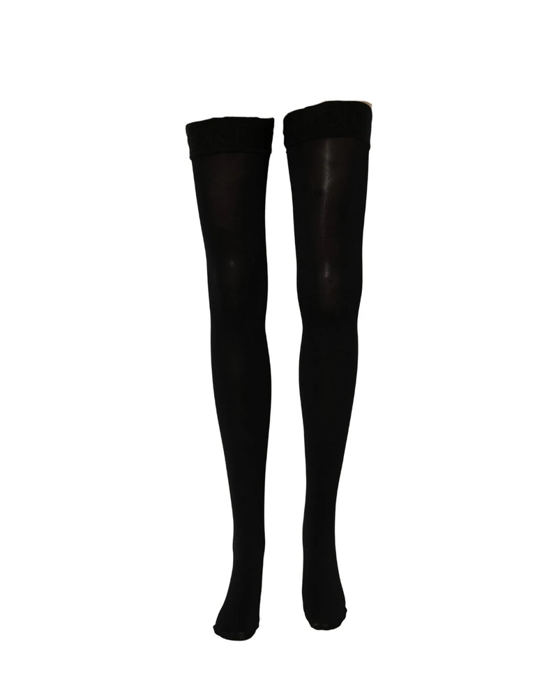 Dolce & Gabbana Hold Up Sock in black, Nylon — view 3
