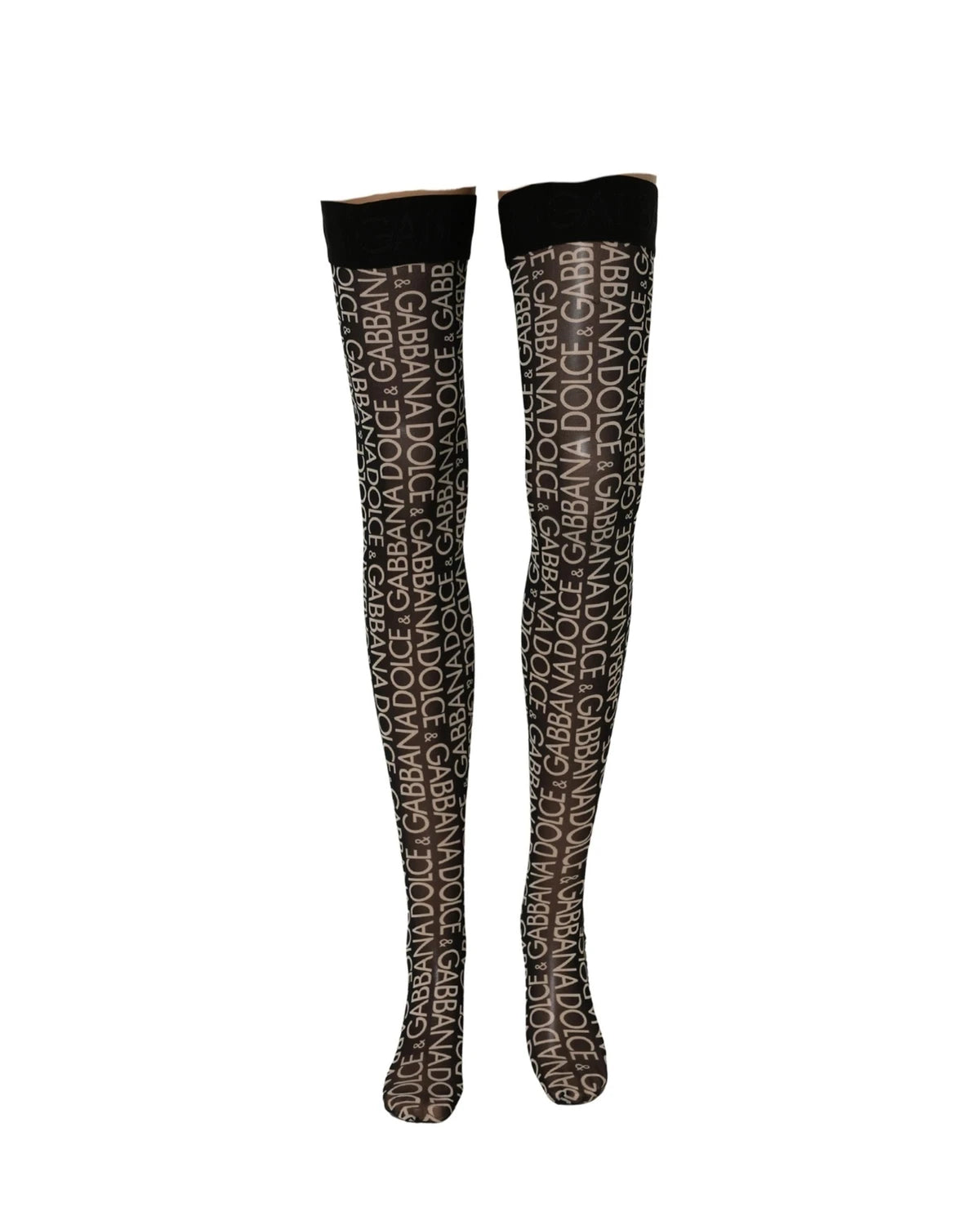 Dolce & Gabbana Hold Up Sock in black, Nylon — view 3