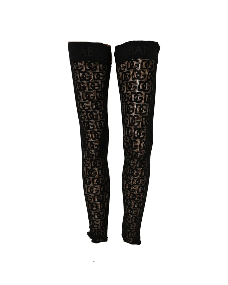 Dolce & Gabbana Hold Up Sock in black, Nylon — view 3