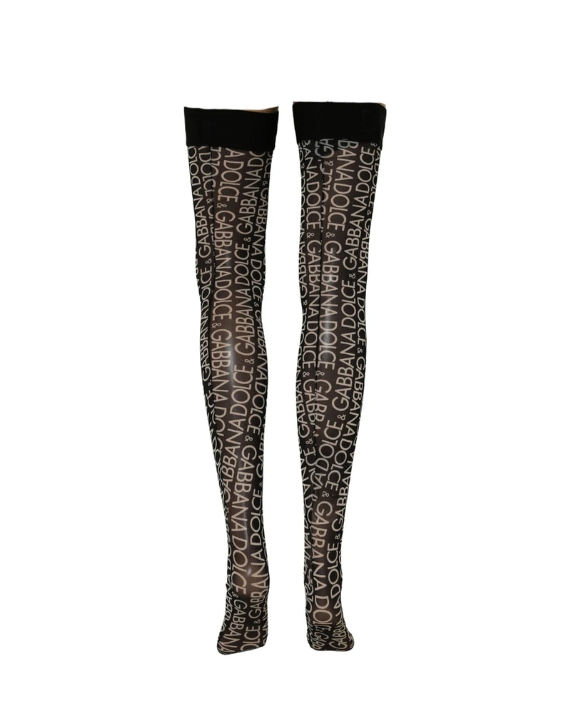 Dolce & Gabbana Hold Up Sock in black, Nylon — view 4