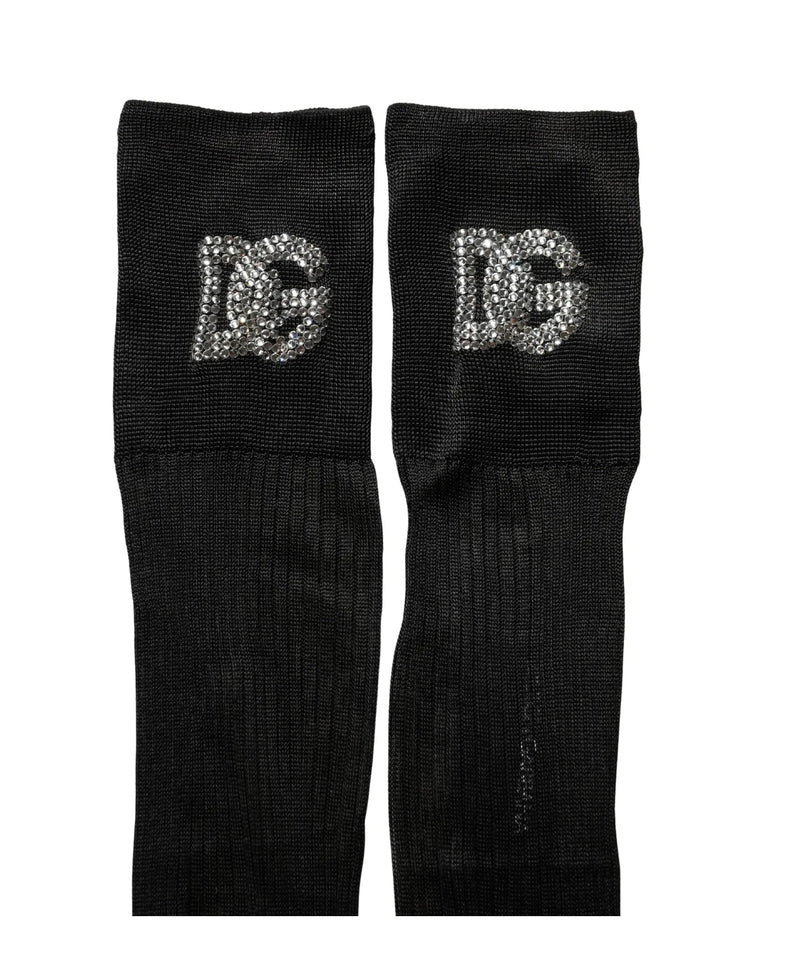 Dolce & Gabbana Hold Up Sock in black, Viscose — view 4