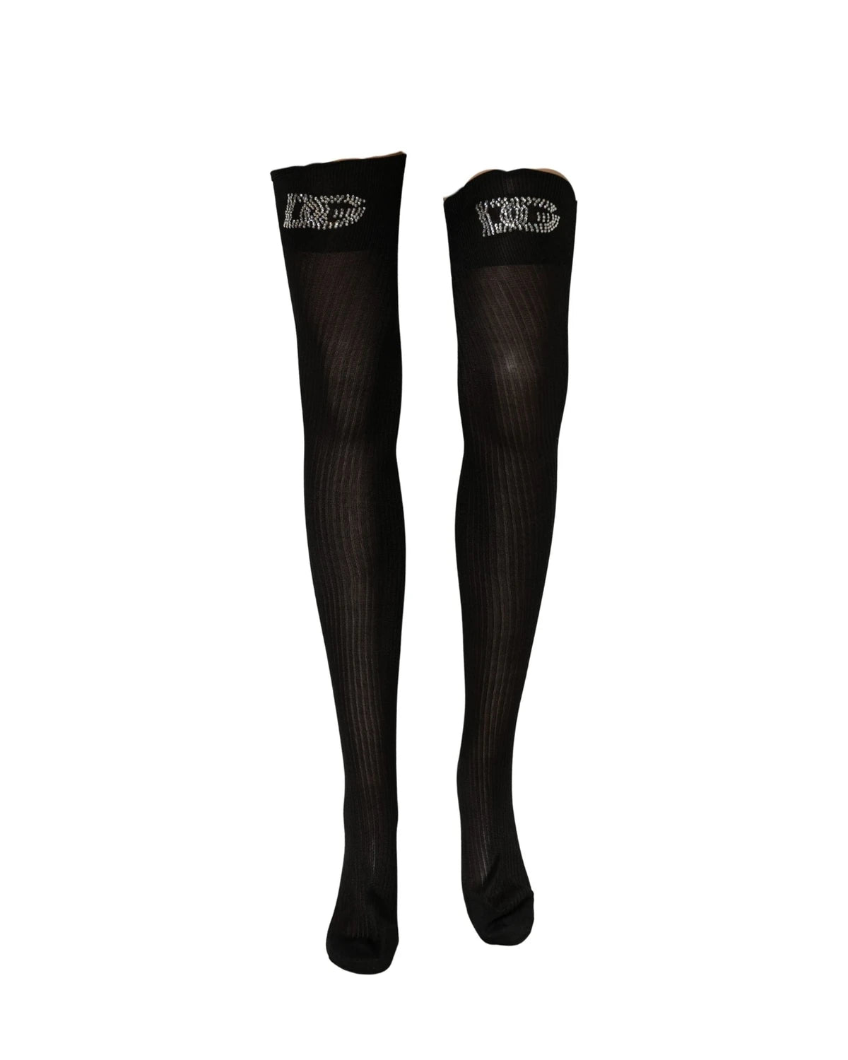 Dolce & Gabbana Hold Up Sock in black, Viscose — view 5