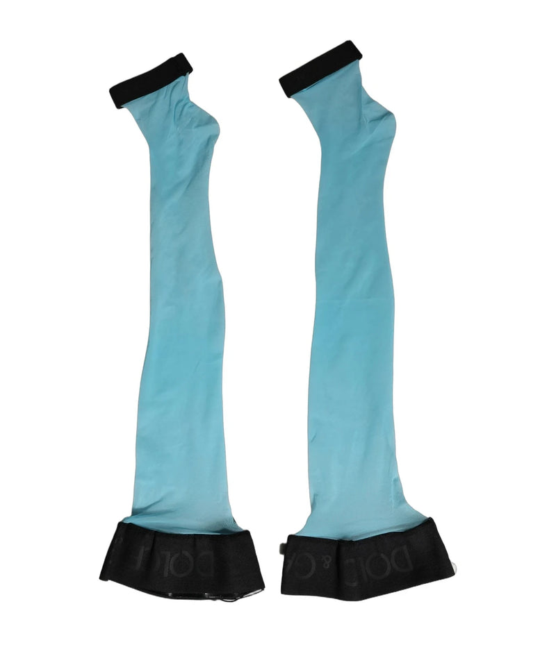 Dolce & Gabbana Hold Up Sock in blue, Nylon — view 3