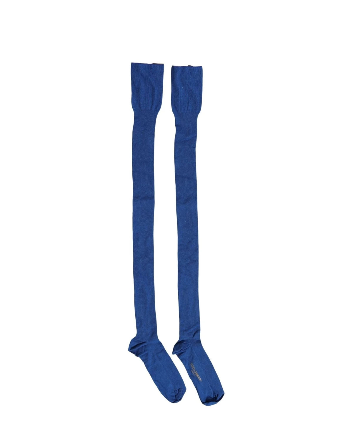 Dolce & Gabbana Hold Up Sock in blue, Viscose — view 4
