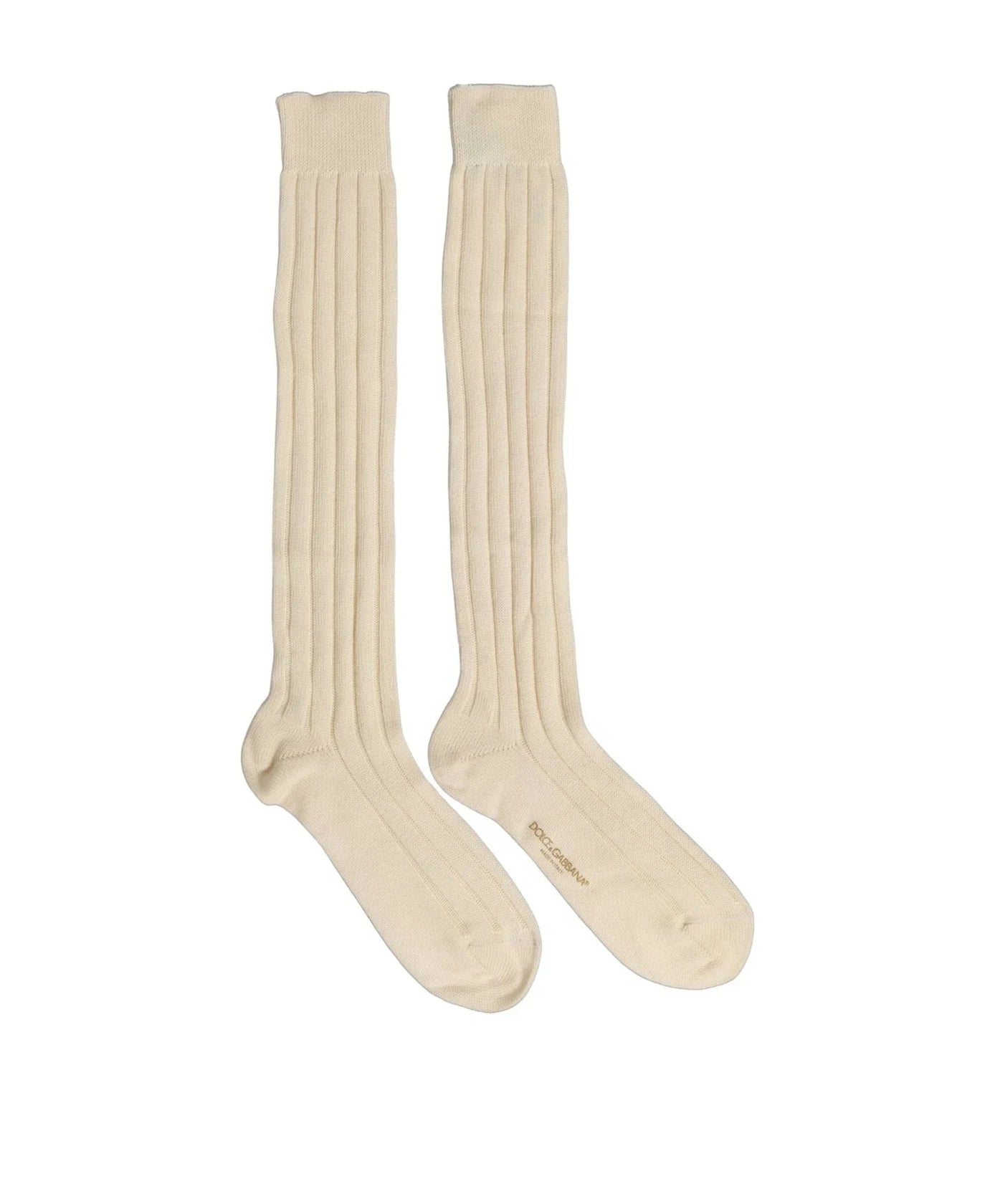Dolce & Gabbana Knee Sock in beige, Wool — view 4