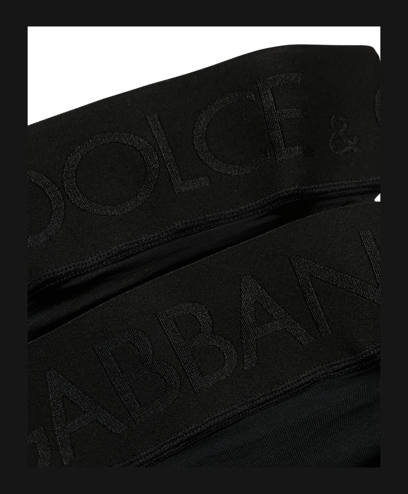 Dolce & Gabbana Knee Sock in black, Nylon
