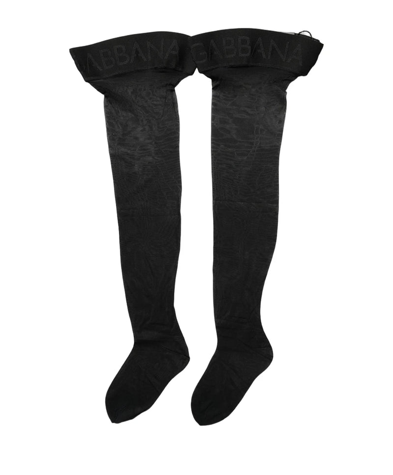 Dolce & Gabbana Knee Sock in black, Nylon — view 3