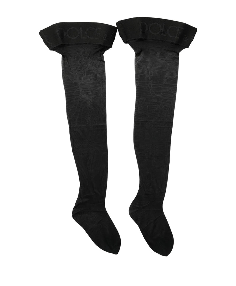 Dolce & Gabbana Knee Sock in black, Nylon — view 4
