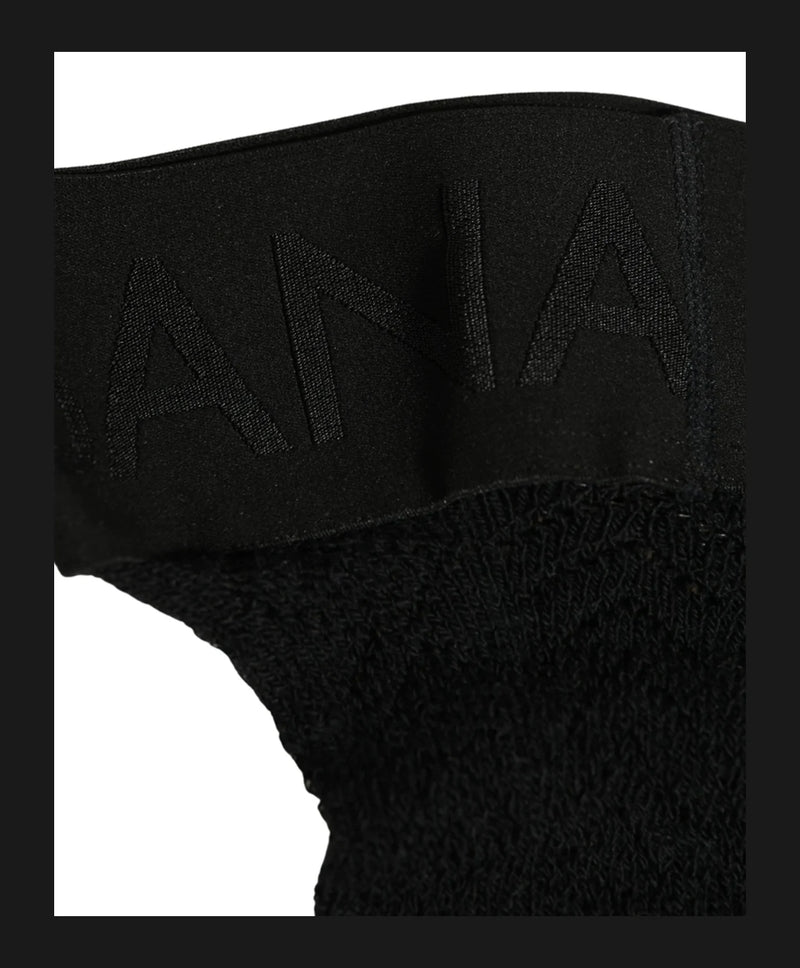 Dolce & Gabbana Knee Sock in black, Wool — view 5