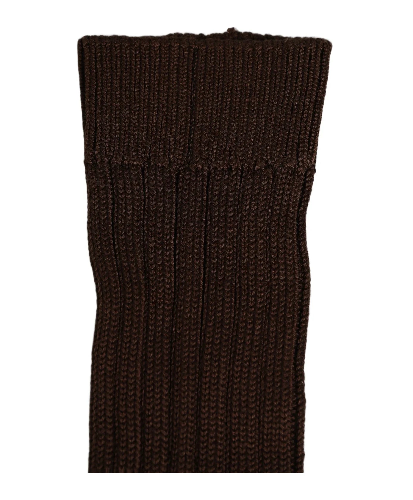 Dolce & Gabbana Knee Sock in brown, Nylon — view 5