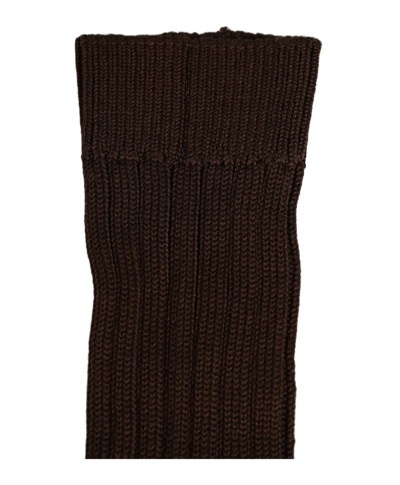Dolce & Gabbana Knee Sock in brown, Nylon — view 5