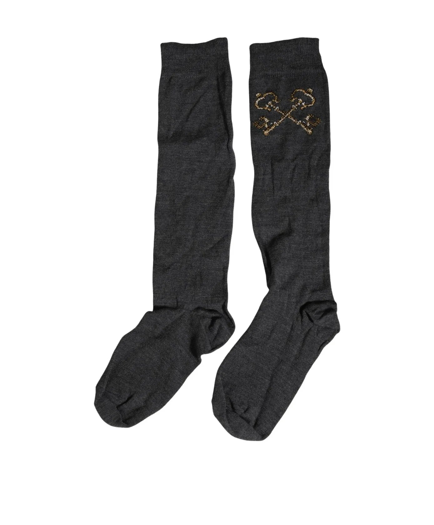 Dolce & Gabbana Knee Sock in gray, Virgin Wool