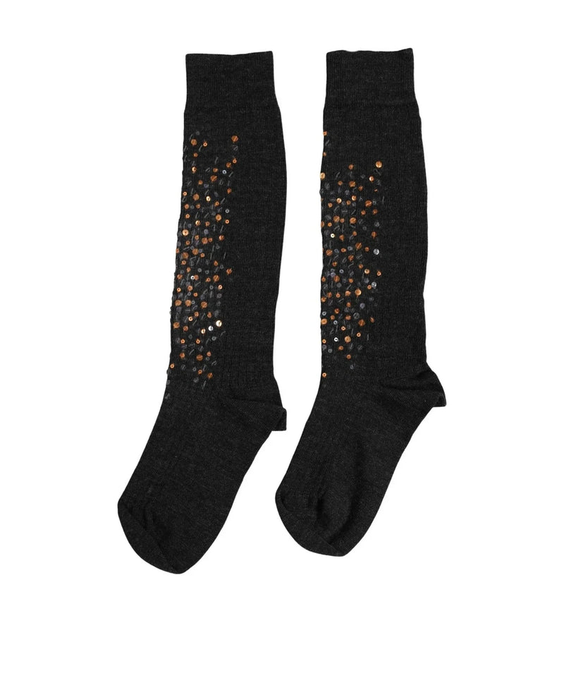 Dolce & Gabbana Knee Sock in gray, Wool — view 4
