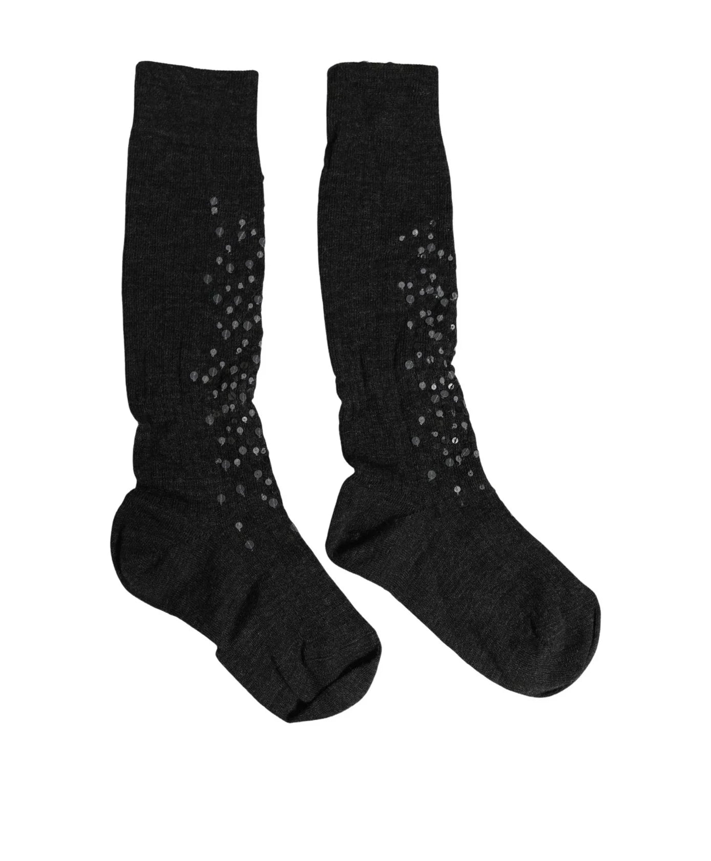 Dolce & Gabbana Knee Sock in gray, Wool — view 4