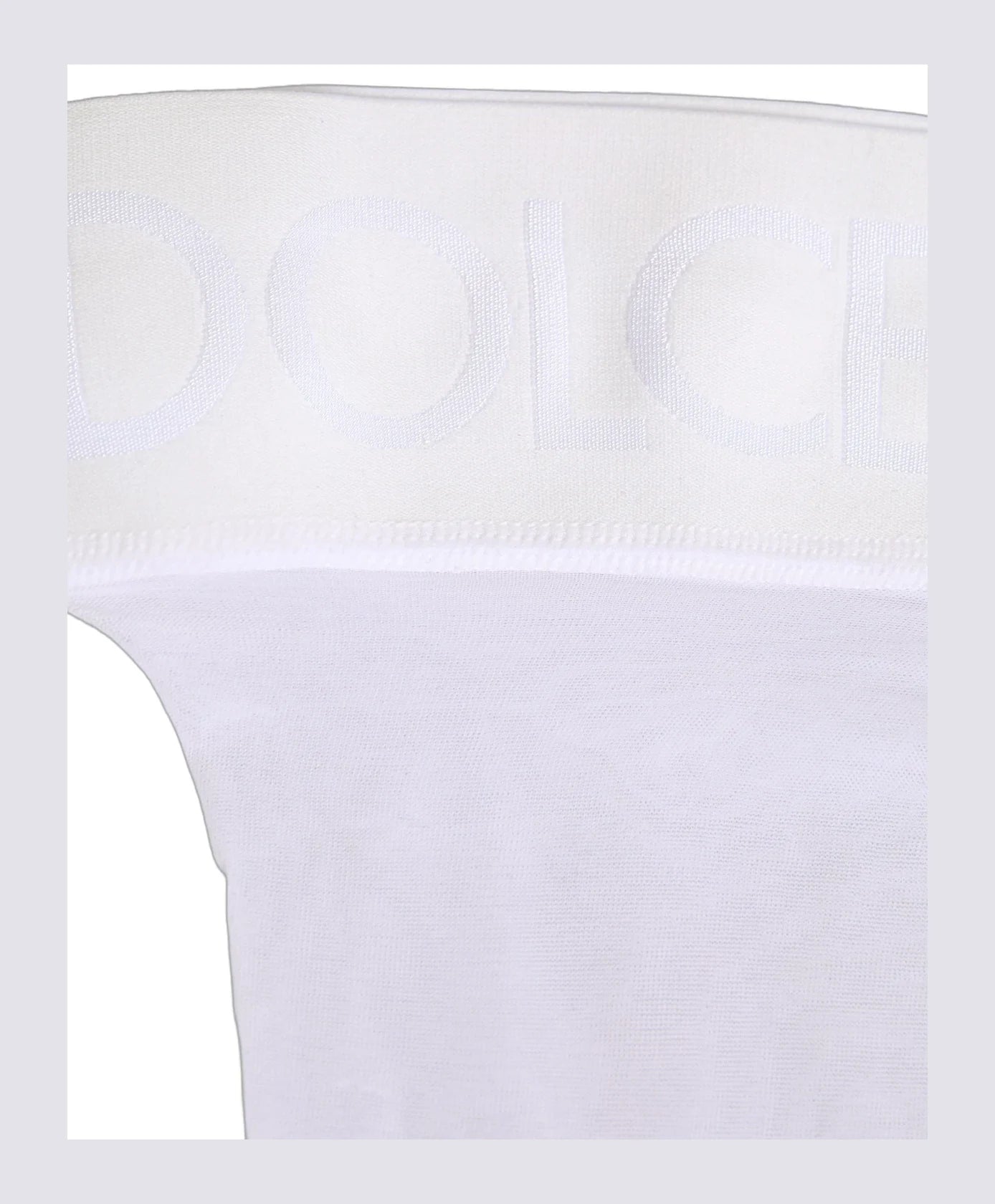 Dolce & Gabbana Knee Sock in white, Nylon — view 5