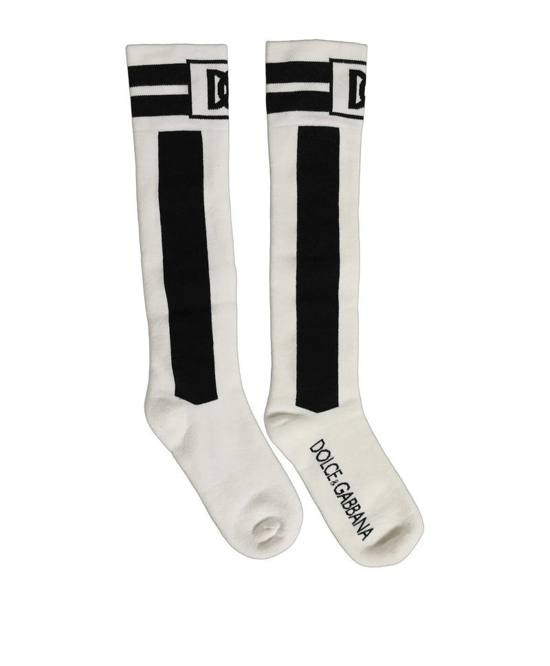 Dolce & Gabbana Knee Sock in white — view 2