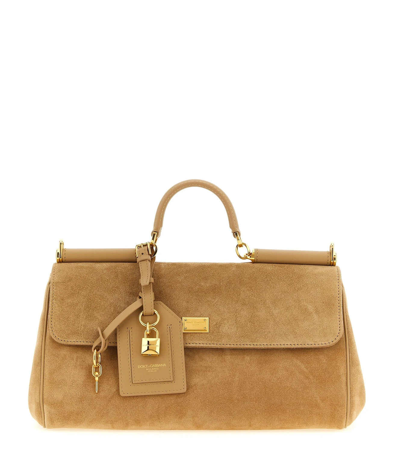 Dolce & Gabbana Satchel Bag in beige, Calf Leather