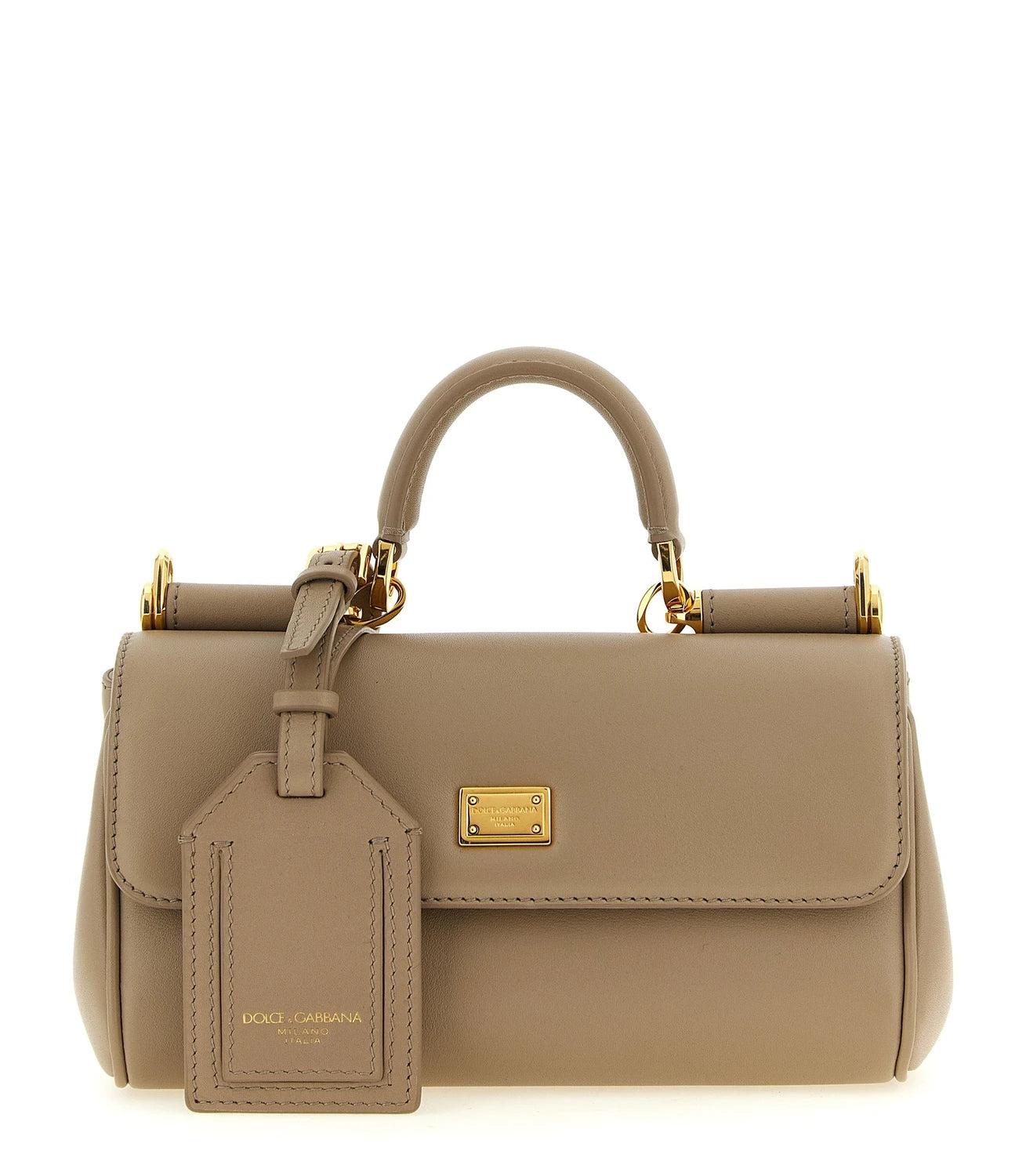 Dolce & Gabbana Satchel Bag in beige, Calf Leather