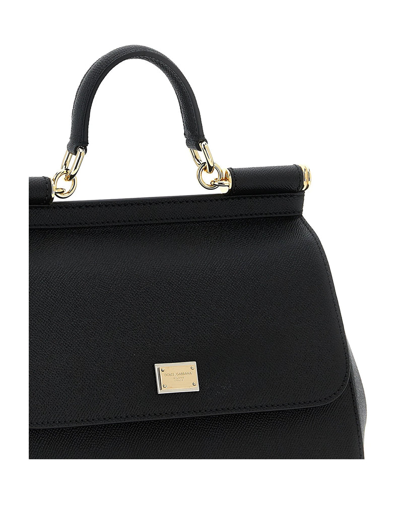 Dolce & Gabbana Satchel Bag in black, Calfskin Leather — view 3