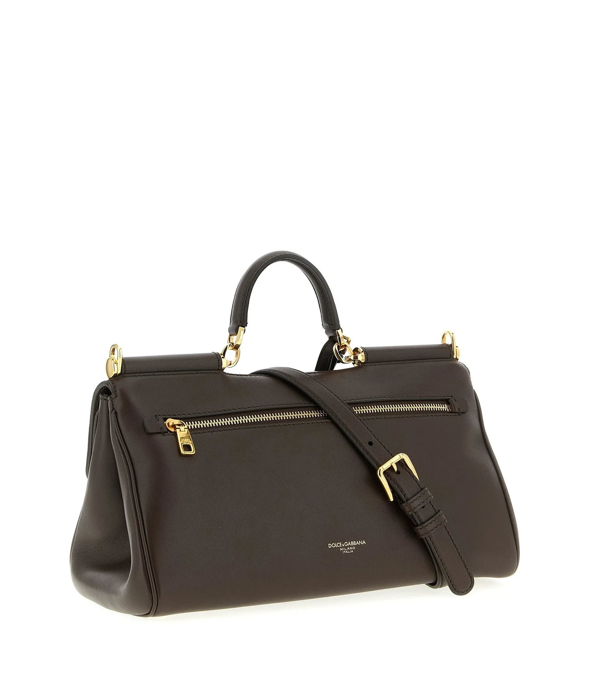 Dolce & Gabbana Satchel Bag in brown, Calf Leather — view 2