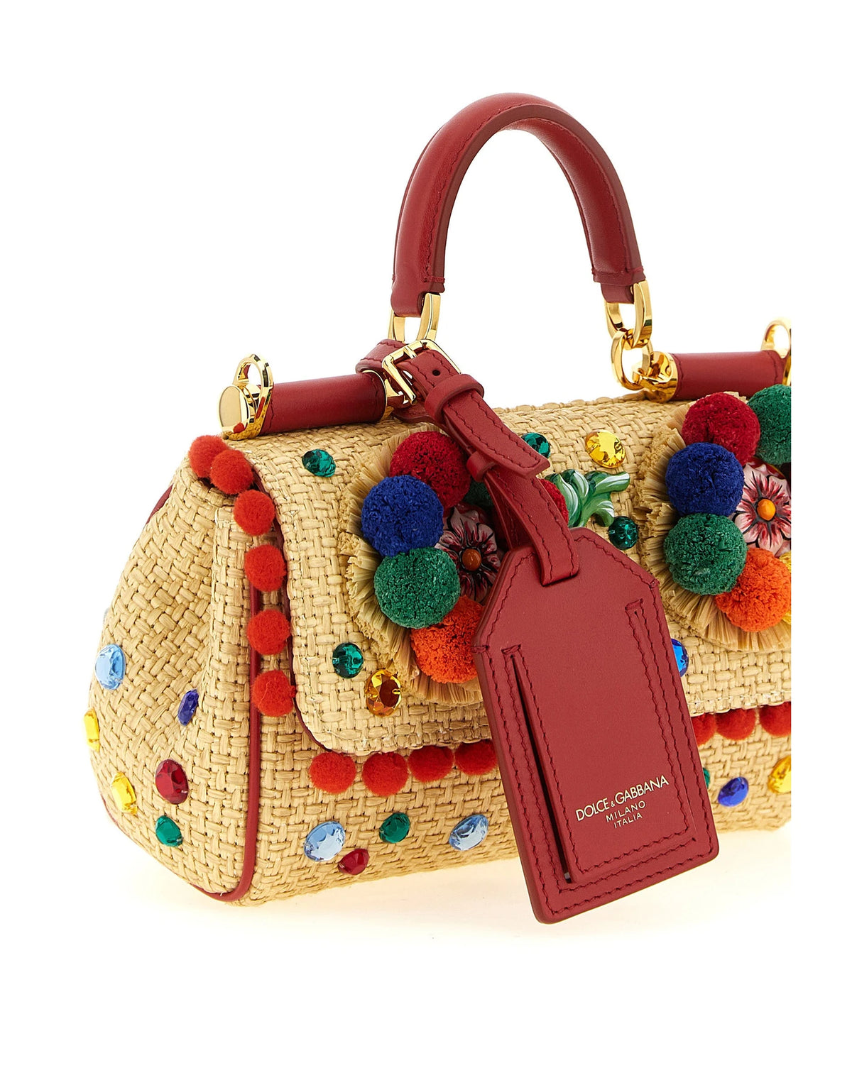 Dolce & Gabbana Satchel Bag in multicolor, Viscose — view 3