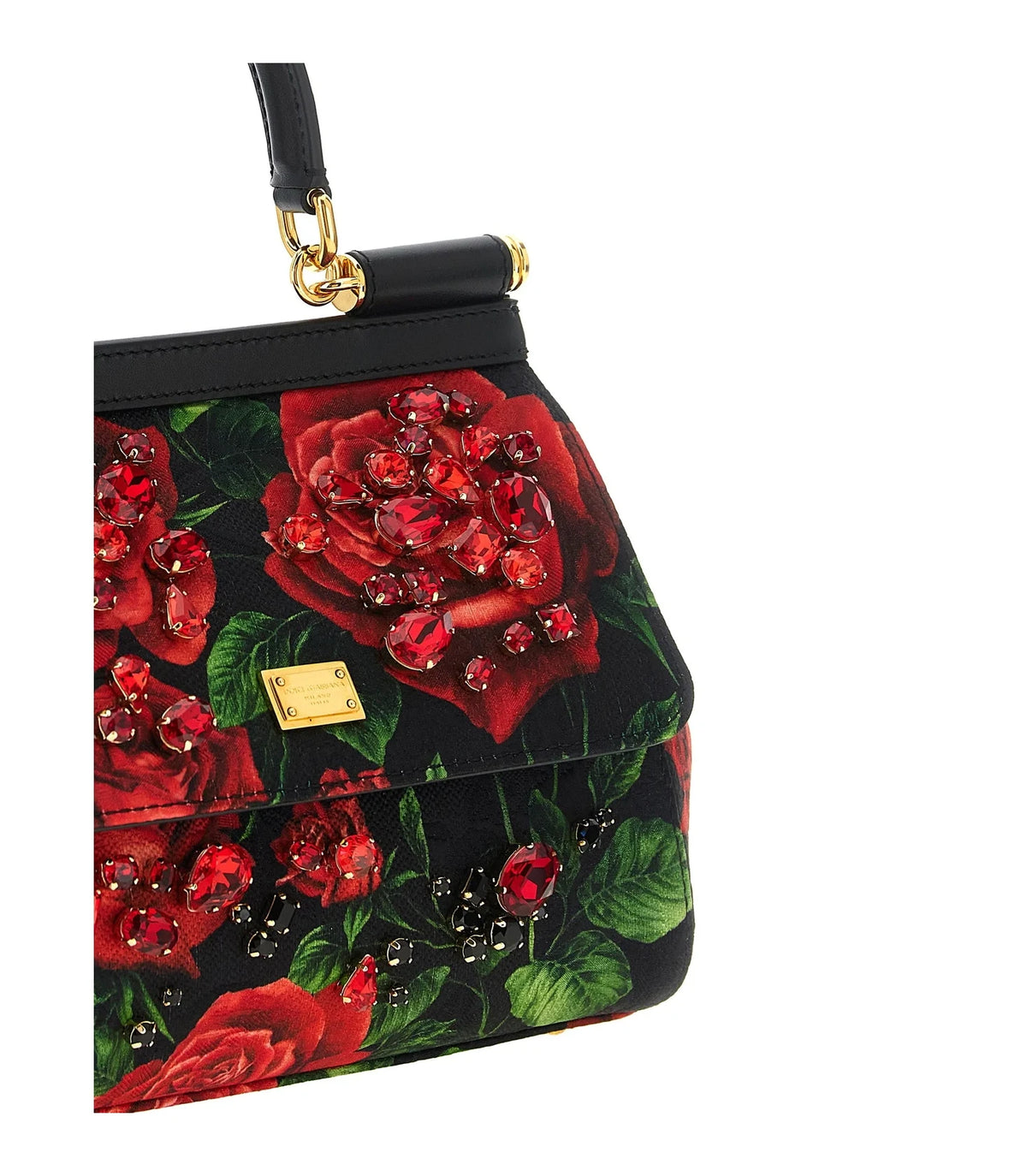 Dolce & Gabbana Satchel Bag in red, Cotton — view 3