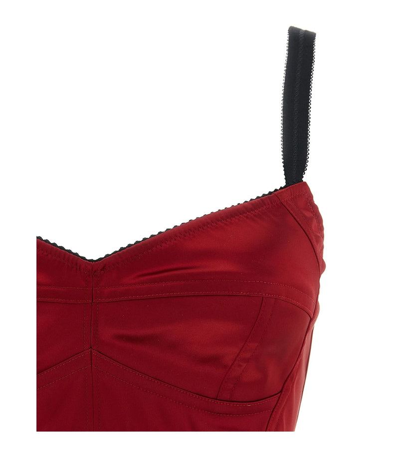 Dolce & Gabbana Shaping Camisoles & Tank Top in red, Acetate — view 3