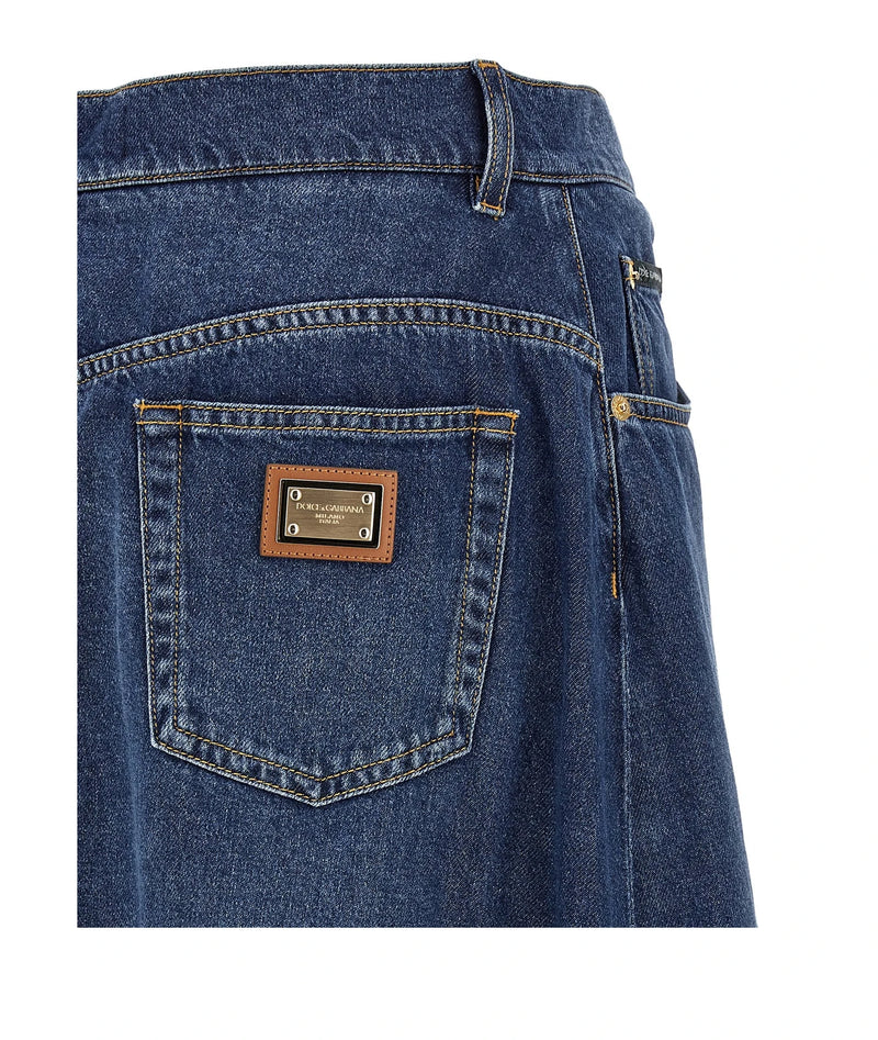 Dolce & Gabbana Skirt in blue, Cotton — view 4