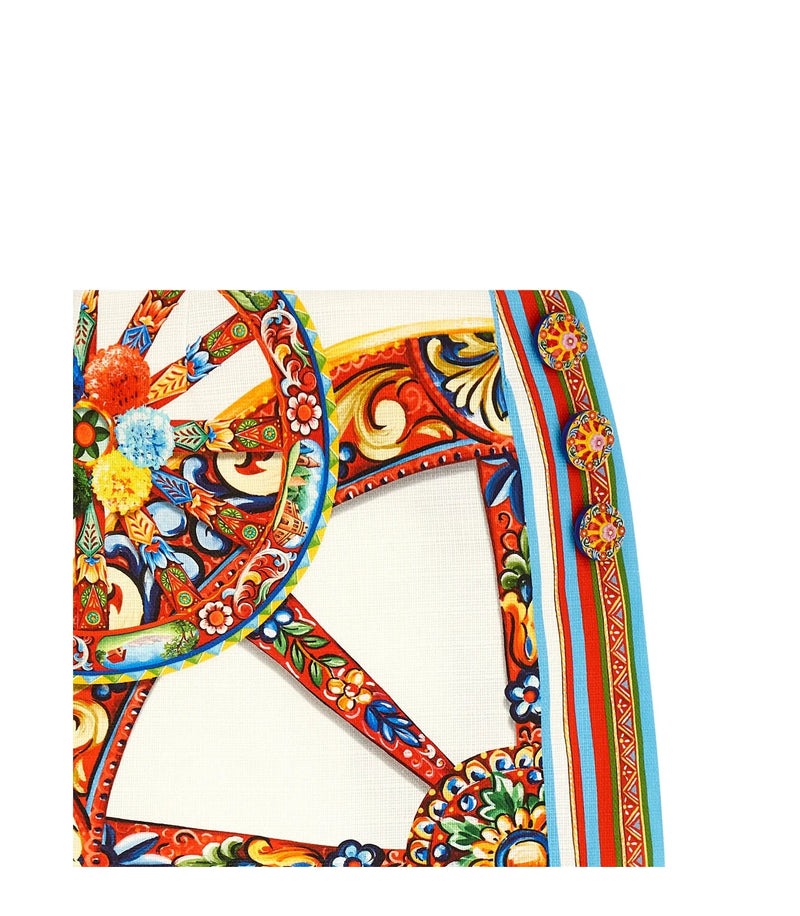 Dolce & Gabbana Skirt in multicolor, Cotton — view 3