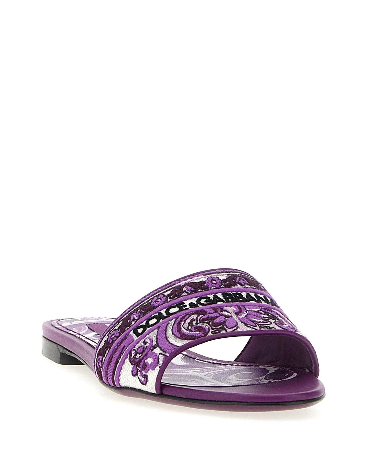 Dolce & Gabbana Slides in purple, Cotton — view 2
