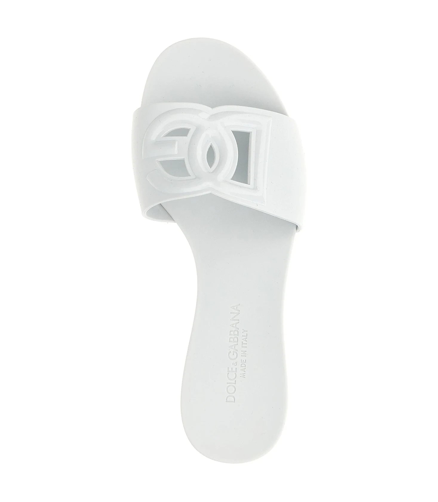 Dolce & Gabbana White Slides 