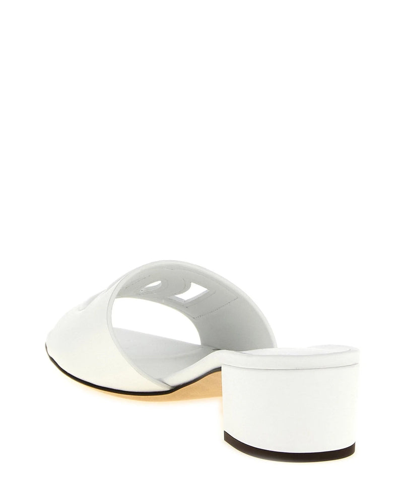 Dolce & Gabbana Slippers in white, Calfskin Leather — view 3